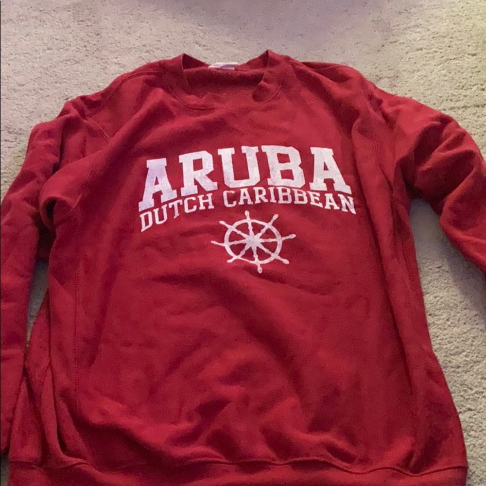 Size M Red Aruba Crewneck Sweatshirt
